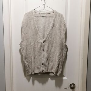 Eddie Bauer Light Brown V-Neck Buttoned‎ Vest